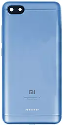 Задняя крышка корпуса Xiaomi Redmi 6A 2SIM со стеклом камеры Blue - фото Задняя крышка корпуса Xiaomi Redmi 6A 2SIM со стеклом камеры Blue