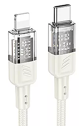 USB PD Кабель Hoco U129 Spirit transparent charging 27w 3a 1.2m USB Type-C - Lightning cable beige