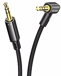 Аудио кабель McDodo Right Angle AUX mini Jack 3.5mm M/M Cable 1.2 м black (CA-7590) - фото Аудио кабель McDodo Right Angle AUX mini Jack 3.5mm M/M Cable 1.2 м black (CA-7590)