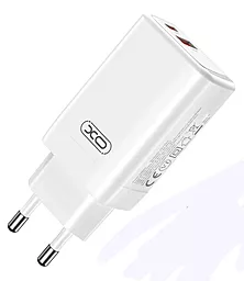 Мережевий зарядний пристрій XO CE17 65w PD USB-C/USB-A ports fast charger white