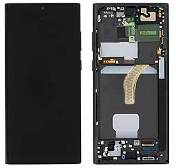 Дисплей Samsung Galaxy S22 Ultra S908 с тачскрином и рамкой, (OLED), Phantom Black - фото Дисплей Samsung Galaxy S22 Ultra S908 с тачскрином и рамкой, (OLED), Phantom Black