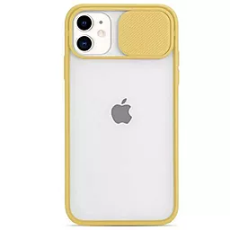 Чохол Camshield mate TPU зі шторкою для камери для Apple iPhone 11 (6.1") Жовтий