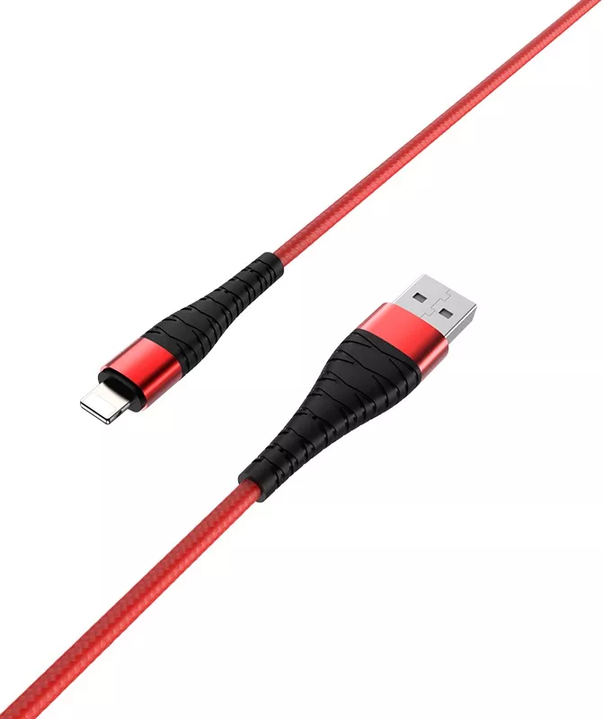 Кабель Borofone BX32 Munificent USB-A - Lightning 12w 2.4a 1м cable Red - фото 4