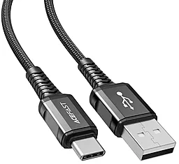 Кабель USB AceFast C1-04 1.2m 3a USB Type-C Cable Black
