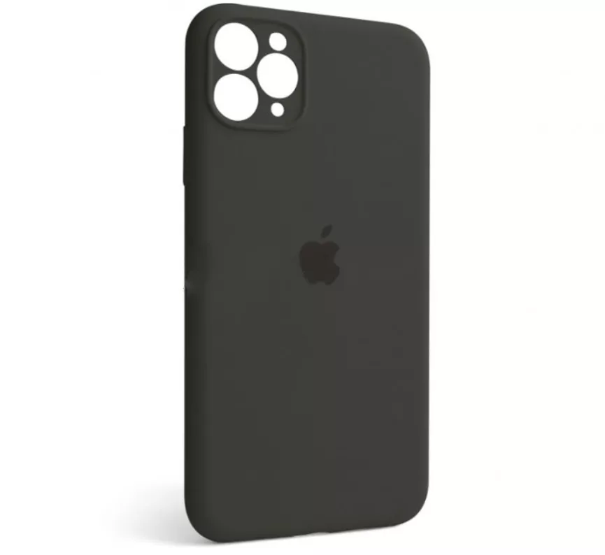 Чехол Silicone Case Full Camera для Apple iPhone 11 Pro Max Dark Olive - фото 1