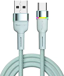 Кабель Essager Colorful LED USB-A - Type-C 15w 3a 1м cable Blue (EXCT-XCD03) - фото Кабель Essager Colorful LED USB-A - Type-C 15w 3a 1м cable Blue (EXCT-XCD03)