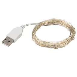 Гірлянда Роса Нитка (200 LED USB) 20 метрів Теплий білий - мініатюра 3