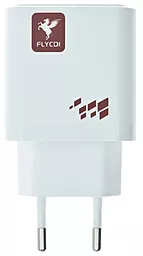 Сетевое зарядное устройство FLYCDI FA-009 30w PD/QC 2xUSB-C/USB-A ports charger + USB-C to Lightning cable white - фото Сетевое зарядное устройство FLYCDI FA-009 30w PD/QC 2xUSB-C/USB-A ports charger + USB-C to Lightning cable white