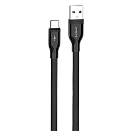 Кабель Proove Flat Out USB-A - Type-C 12w 2.4a 1м cable Black (CCFO20001201) - фото Кабель Proove Flat Out USB-A - Type-C 12w 2.4a 1м cable Black (CCFO20001201)
