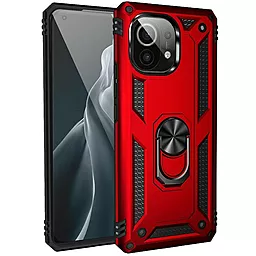 Чехол Epik Serge Ring for Magnet для Xiaomi Mi 11 Lite  Красный