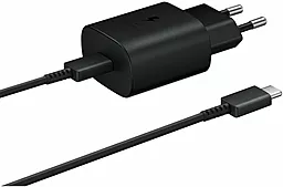 Сетевое зарядное устройство с быстрой зарядкой Samsung Travel Adapter 25W USB-C Port + USB-C-C Cable Black (EP-TA800/HC)