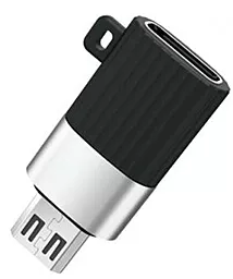 Адаптер-перехідник XO NB149C USB Type-C - micro USB Black - мініатюра 2