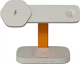 Беспроводная док-станция Canyon HEXAGON WCS-310 3-in-1 24w wireless charger gray (CNS-WCS310LGOR) - фото Беспроводная док-станция Canyon HEXAGON WCS-310 3-in-1 24w wireless charger gray (CNS-WCS310LGOR)