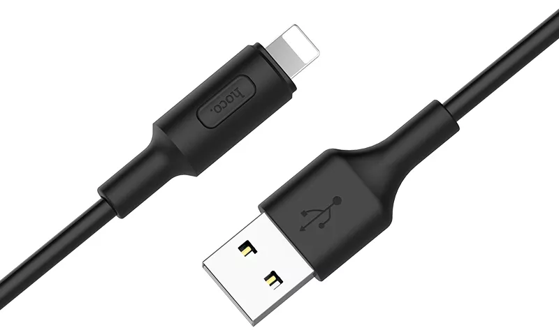 Кабель Hoco X25 Soarer Сharging USB-A - Lightning 10w 1м cable Black - фото 4