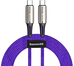 USB PD Кабель Baseus Water Drop-Shaped Lamp 3A USB Type-C - Type-C Cable Purple (CATSD-J05)