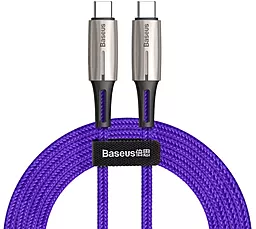 Кабель Baseus Water Drop-Shaped Lamp USB Type-C - Type-C 60w 3a 1м PD cable Purple (CATSD-J05) - фото Кабель Baseus Water Drop-Shaped Lamp USB Type-C - Type-C 60w 3a 1м PD cable Purple (CATSD-J05)