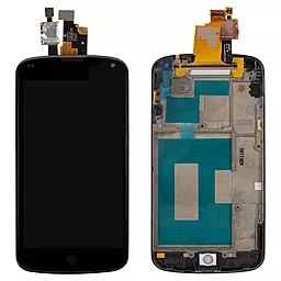 Дисплей LG Google Nexus 4 (E960) с тачскрином и рамкой, Black