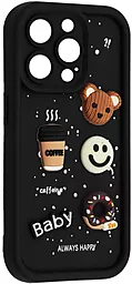Чехол Pretty Things Case для Apple iPhone 13 Pro Max Black / Always Happy Donut - фото Чехол Pretty Things Case для Apple iPhone 13 Pro Max Black / Always Happy Donut