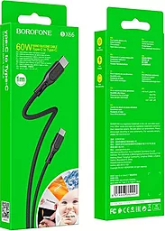 Кабель Borofone BX66 USB Type-C - Type-C 60w 3a 1м PD cable Black - миниатюра 5 Кабель Borofone BX66 USB Type-C - Type-C 60w 3a 1м PD cable Black - миниатюра 5