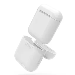 Силиконовый чехол и ремешок для Apple Airpods White - миниатюра 4