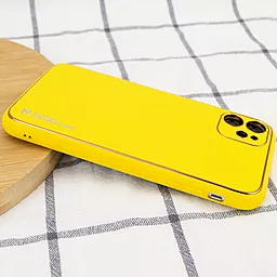 Чехол Epik Кожаный чехол Xshield Apple iPhone 12 mini  Yellow - миниатюра 3