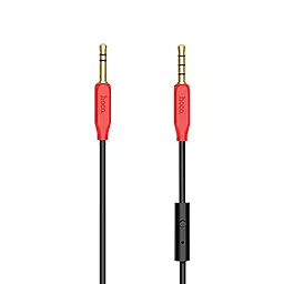 Аудио кабель, с микрофоном Hoco UPA12 AUX mini Jack 3.5mm M/M Cable 1 м black - миниатюра 4