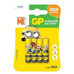Батарейки GP AAA / LR03 Alcaline Minions (24AUYOY-2UE4) 4шт