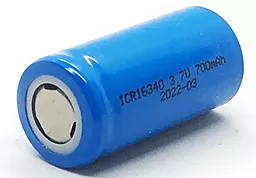Аккумулятор ViPow 16340 700mAh 3.7V Li-ion FlatTop Blue (ICR16340-700mAhFT)