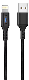 Кабель Hoco U79 Admirable Smart Power USB-A - Lightning 12w 2.4a 1.2м cable Black - фото Кабель Hoco U79 Admirable Smart Power USB-A - Lightning 12w 2.4a 1.2м cable Black