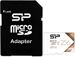Карта пам'яті Silicon Power microSDXC 256GB Elite Class 10 UHS-I U1 + SD-адаптер (SP256GBSTXBU1V21SP)