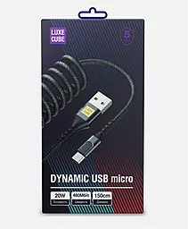 Кабель USB Luxe Cube Dynamic Lightning Cable Black (4446689101557) - миниатюра 2