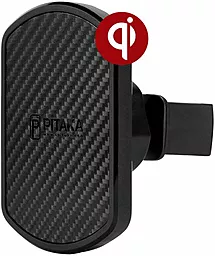 Держатель с беспроводной зарядкой, магнитный Pitaka Magnetic Mount Qi Car Vent Black (CM001Q)