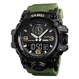 Часы наручные SKMEI 1586AG Army Green - фото Часы наручные SKMEI 1586AG Army Green