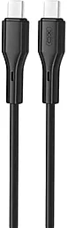 Кабель USB PD XO NB-Q231B Rock Series 60W 3A USB Type-C - Type-C Cable Black