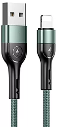 Кабель Usams U55 Aluminum Alloy USB-A - Lightning 10w 1м cable Green (US-SJ448) - фото Кабель Usams U55 Aluminum Alloy USB-A - Lightning 10w 1м cable Green (US-SJ448)