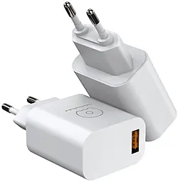 Сетевое зарядное устройство WUW C170 18w QC3.0 USB-A home charger white - фото Сетевое зарядное устройство WUW C170 18w QC3.0 USB-A home charger white