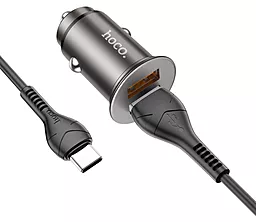 Автомобильное зарядное устройство Hoco NZ1 36W QC3.0 2xUSB + USB-C Cable Black - миниатюра 3