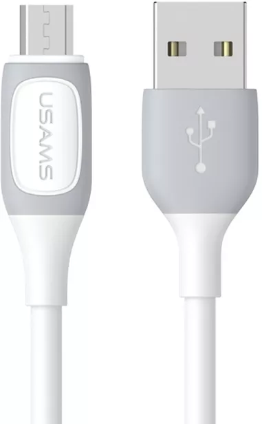 Кабель Usams SJ597 USB-A - micro USB 10w 1м cable White - фото 1