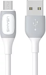 Кабель Usams SJ597 USB-A - micro USB 10w 1м cable White - фото Кабель Usams SJ597 USB-A - micro USB 10w 1м cable White