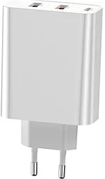 Мережевий зарядний пристрій з швидкою зарядкою Baseus Speed PPS Quick Charger (2USB, 1Type-C, 5A) QC3.0/PD3.0 60W White (CCFS-G02) - мініатюра 2