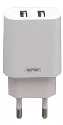 Мережевий зарядний пристрій Remax RP-U35 2USB + Micro USB Cable White - мініатюра 3