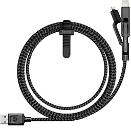 USB Кабель Nomad Universal 1.5M 3-in-1 USB Type-C/Lightning/micro USB Cable Black