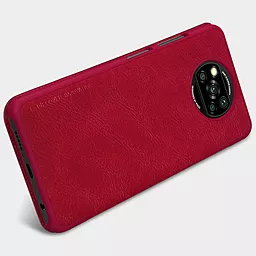 Чехол Nillkin Кожаный Qin Series Xiaomi Poco X3 NFC, Poco X3 Pro Red - миниатюра 5