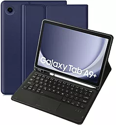 Чехол для планшета BeCover TouchPad с безпроводной клавиатурой для Samsung Galaxy Tab A9 Plus Deep Blue (712412) - фото Чехол для планшета BeCover TouchPad с безпроводной клавиатурой для Samsung Galaxy Tab A9 Plus Deep Blue (712412)