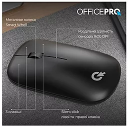 Компьютерная мышка OfficePro M225B Silent Click Wireless Black - миниатюра 6 Компьютерная мышка OfficePro M225B Silent Click Wireless Black - миниатюра 6