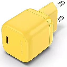 Мережевий зарядний пристрій Vention USB-C GAN 30w PD Fast Charger yellow (FAKY0-EU)