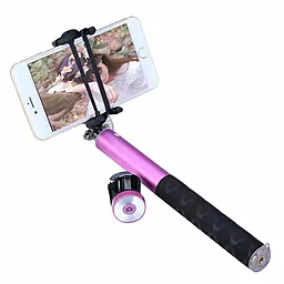 Монопод для селфі Noosy BR0802 Pro-2 bluetooth aluminum selfie stick Pink