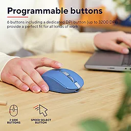Компьютерная мышка Trust Ozaa Compact Multi-Device Wireless Blue (24934) - миниатюра 11 Компьютерная мышка Trust Ozaa Compact Multi-Device Wireless Blue (24934) - миниатюра 11