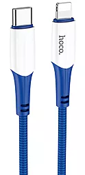 Кабель Hoco X70 Ferry USB Type-C - Lightning 20w 3a 1м PD сable Blue - фото Кабель Hoco X70 Ferry USB Type-C - Lightning 20w 3a 1м PD сable Blue