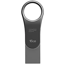 Флешка Silicon Power 16GB Mobile C80 Silver USB 3.0 (SP016GBUC3C80V1S) - фото Флешка Silicon Power 16GB Mobile C80 Silver USB 3.0 (SP016GBUC3C80V1S)